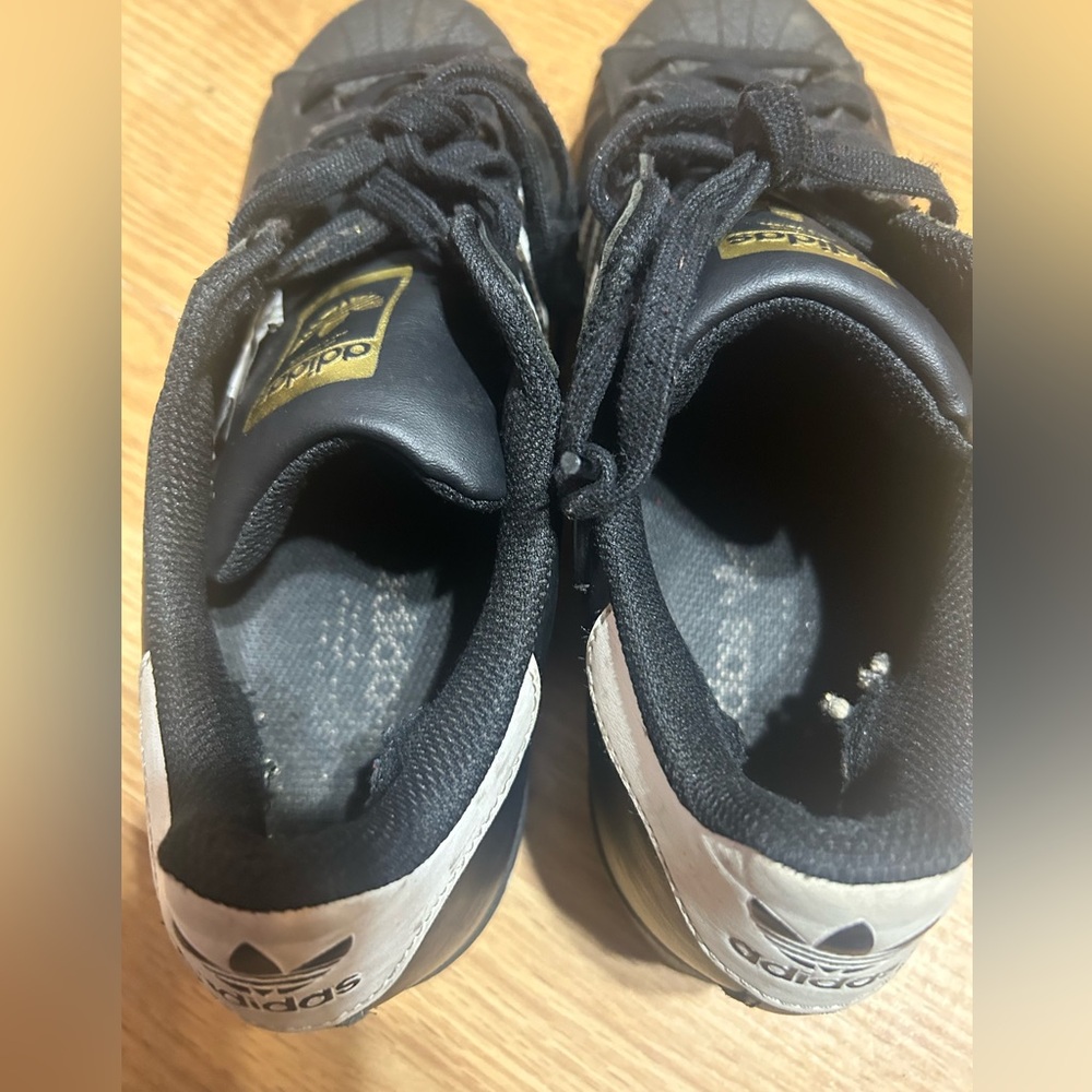 Sharp Classic Adidas Superstar Hard Shell Toe Bla… - image 8